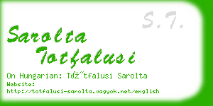 sarolta totfalusi business card